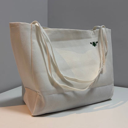 Picklelice Signature Canvas Tote (White)