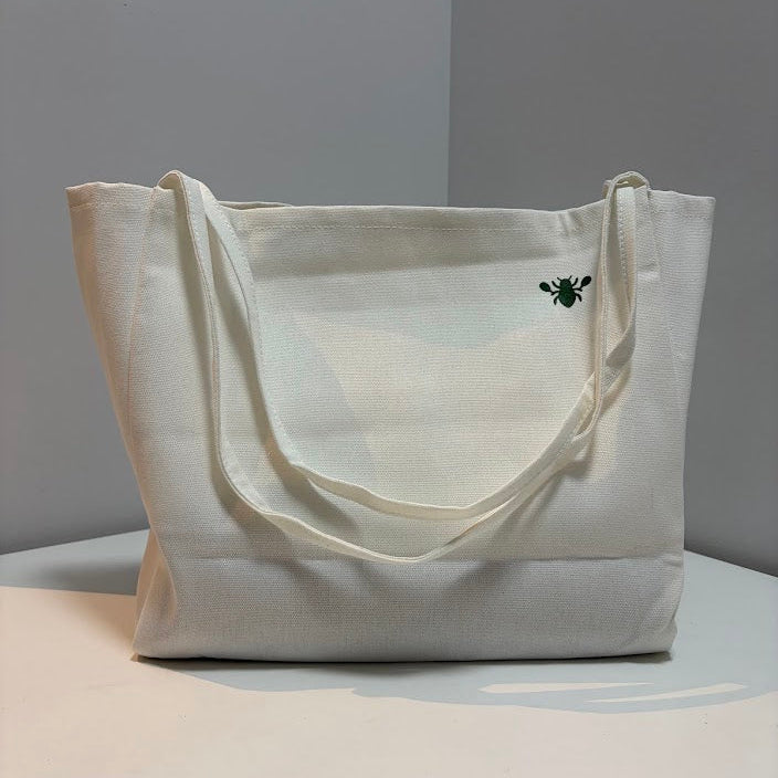 Picklelice Signature Canvas Tote (White)