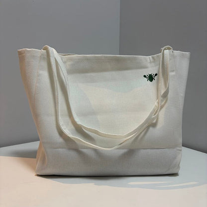 Picklelice Signature Canvas Tote (White)