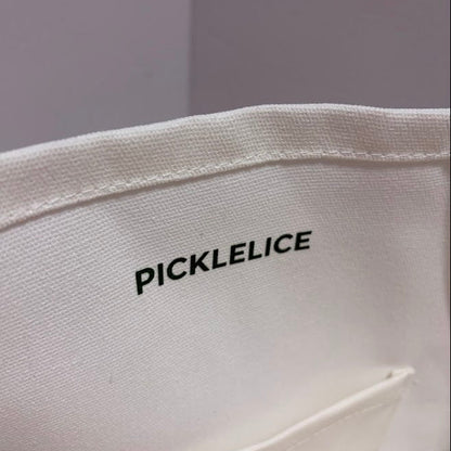 Picklelice Signature Canvas Tote (White)